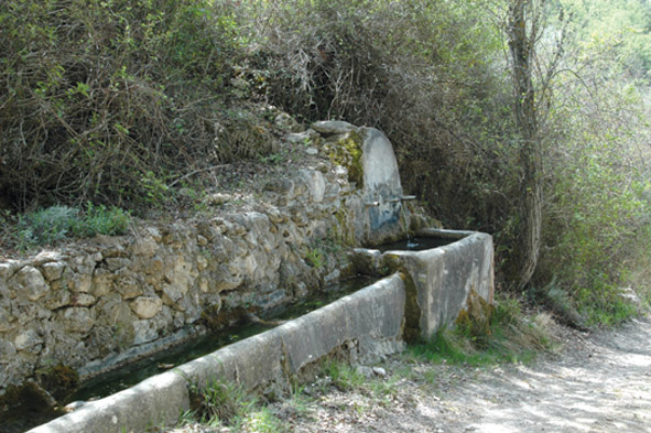 Fuente con merendero junto al arroyo Saucejo